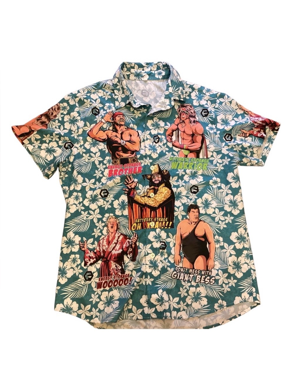 80’s Wrestlers Collage Hawaiian Shirt